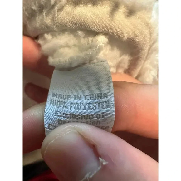 Captivating OU Sherpa Vest Size Large Cream Sooners Football Fall Warm Fuzzy - Picture 4 of 6